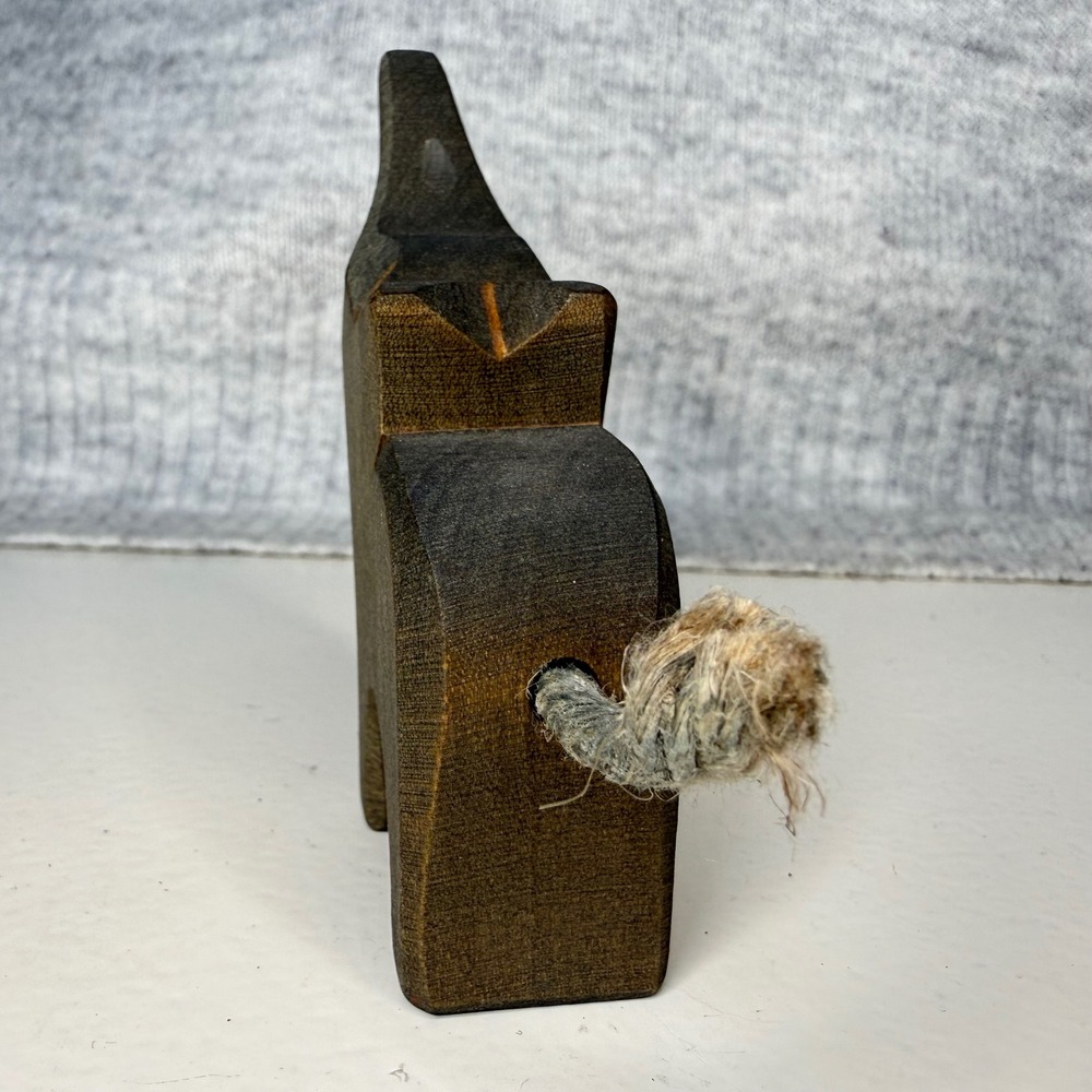 VTG 90s OSTHEIMER German Wooden Elephant Figurine Hand Carved little RETIRED - Picture 4 of 9